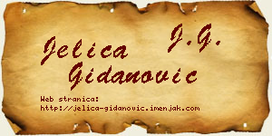 Jelica Gidanović vizit kartica